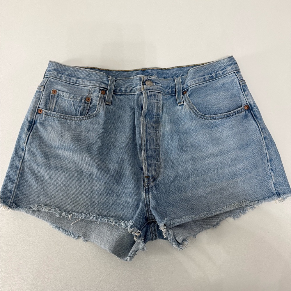 Levi's Light Blue Cutoff Denim Shorts